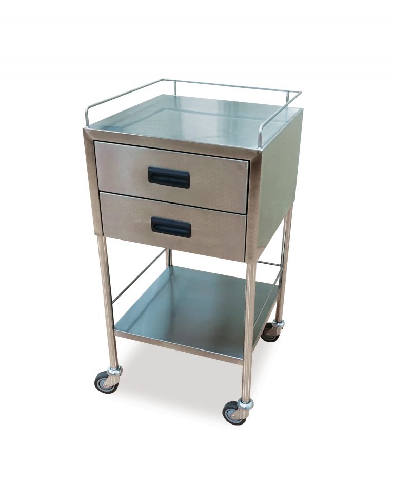 MS8252G Stainless Steel Medical Lab Dressing Table With 2 Vertical